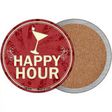 Happy Hour Novelty Metal Circular Sign 3.5" (CC)