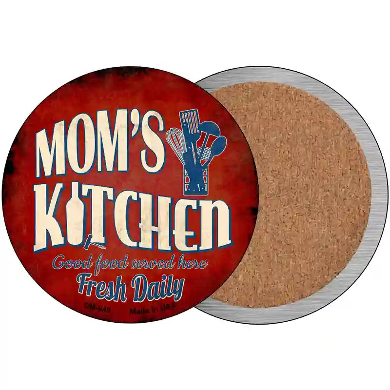 Moms Kitchen Novelty Metal Circular Sign 3.5" (CC)