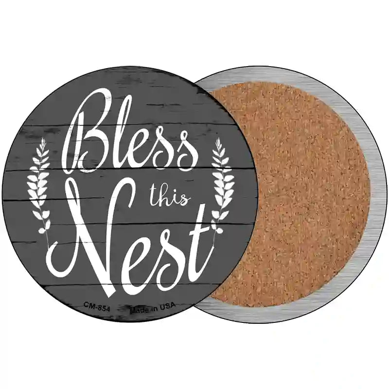 Bless the Nest Novelty Metal Circular Sign 3.5" (CC)