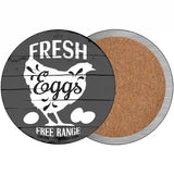 Fresh Eggs Free Range Novelty Metal Circular Sign 3.5" (CC)