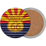 Route 66 Arizona Flag Novelty Circular Sign 3.5" (CC)