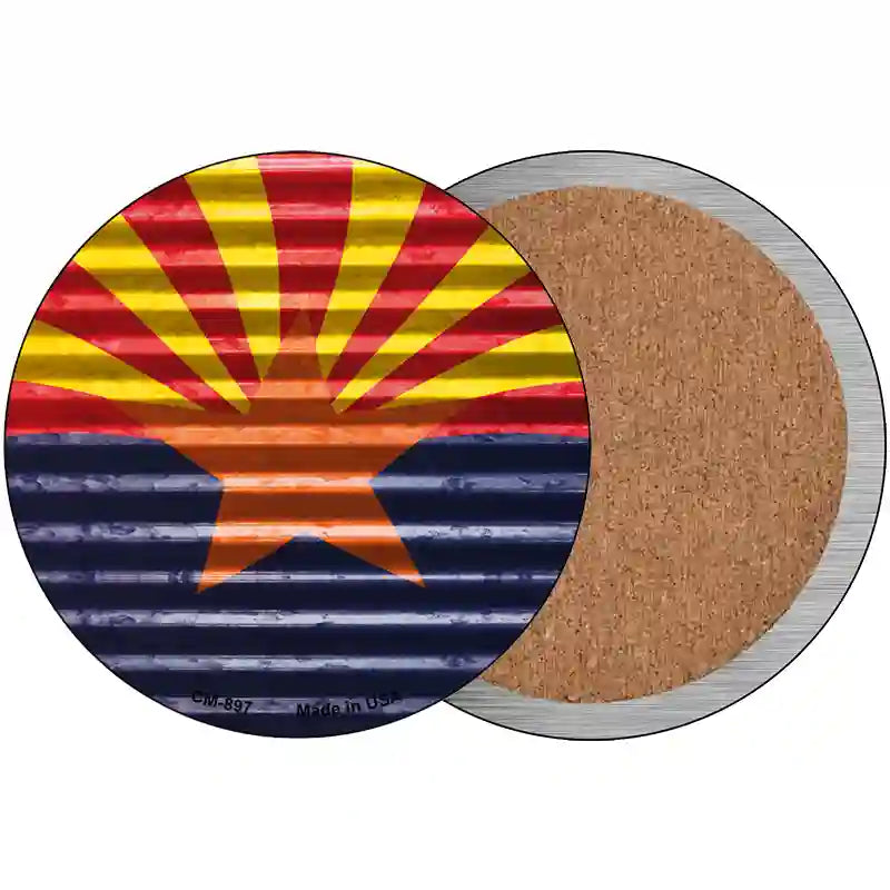 Arizona Flag Novelty Circular Sign 3.5" (CC)