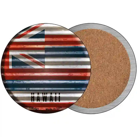 Hawaii Flag Corrugated Effect Novelty Circular Sign 3.5" (CC)