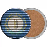 Kentucky Flag Corrugated Effect Novelty Circular Sign 3.5" (CC)