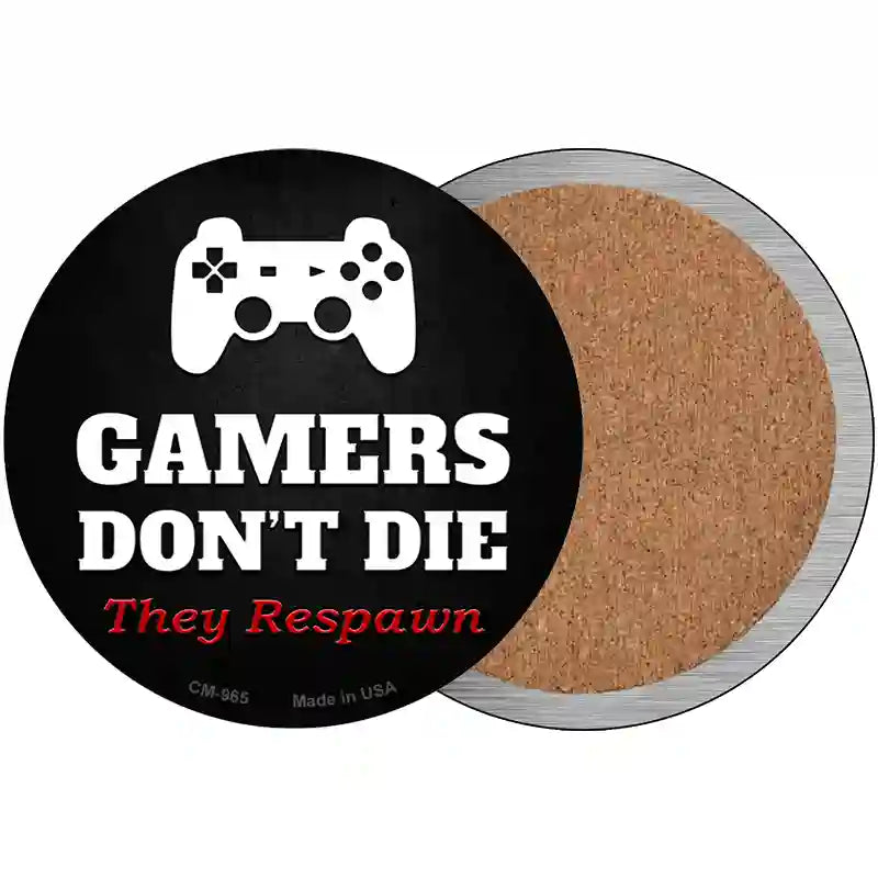 Controller Gamers Dont Die Novelty Metal Circular Sign 3.5" (CC)