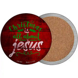 All About Jesus Novelty Metal Circular Sign 3.5" (CC)