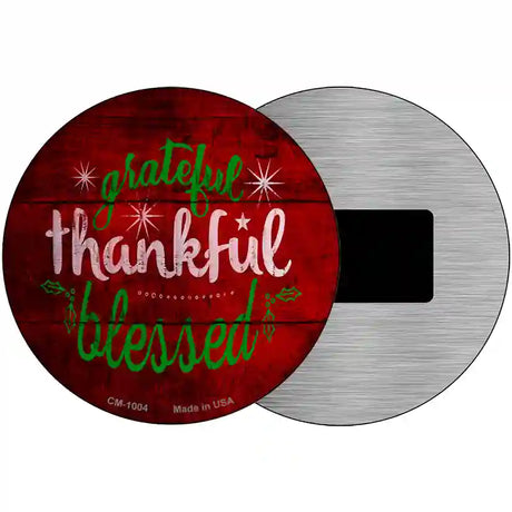 Grateful and Blessed Novelty Metal Circular Sign 3.5" (CM)