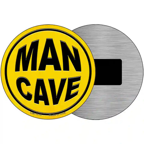 Man Cave Novelty Metal Circular Sign 3.5" (CM)