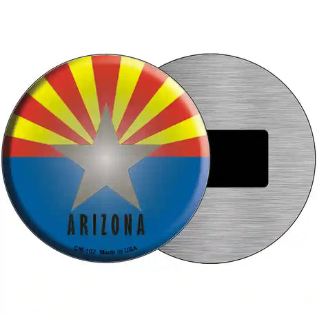 Arizona State Flag Metal Circular Sign 3.5" (CM)