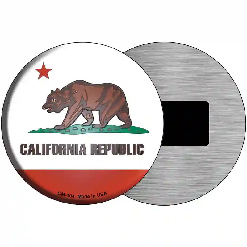 California State Flag Metal Circular Sign 3.5" (CM)