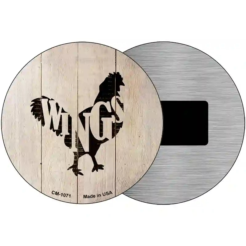 Chickens Make Wings Novelty Metal Circular Sign 3.5" (CM)