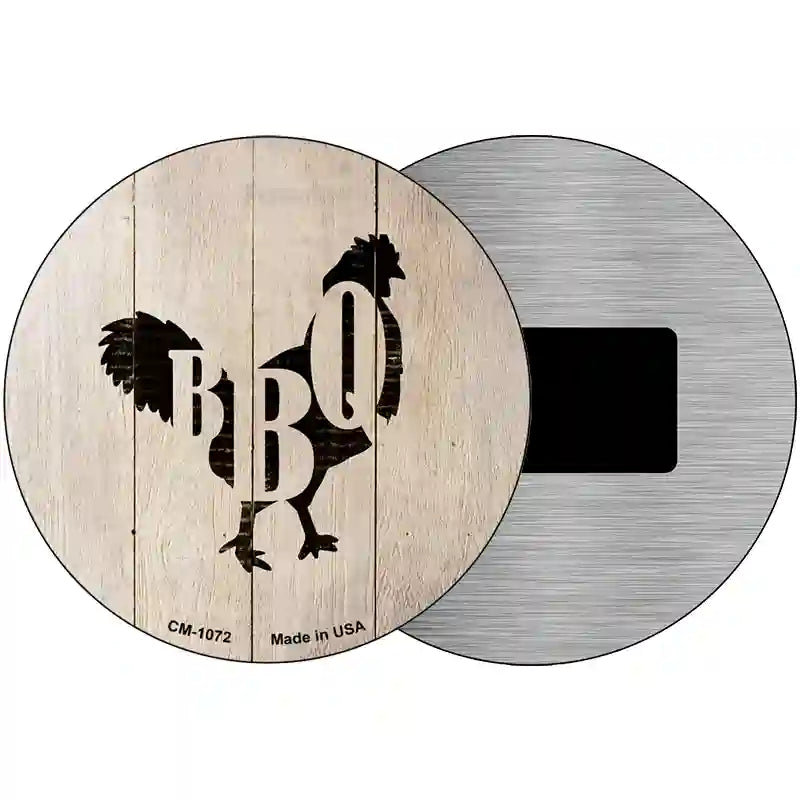 Chickens Make BBQ Novelty Metal Circular Sign 3.5" (CM)