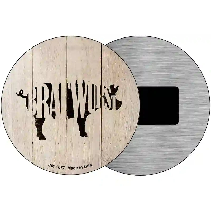 Pigs Make Bratwursts Novelty Metal Circular Sign 3.5" (CM)