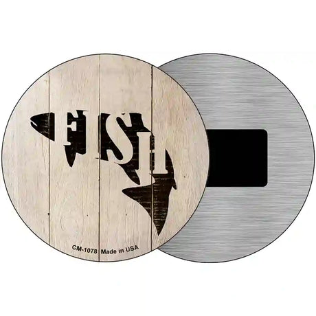 Fish Make Fish Novelty Metal Circular Sign 3.5" (CM)