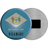 Delaware State Flag Metal Circular Sign 3.5" (CM)