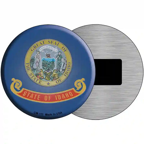 Idaho State Flag Metal Circular Sign 3.5" (CM)