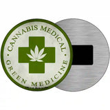 Cannabis Medicine Novelty Metal Circular Sign 3.5" (CM)