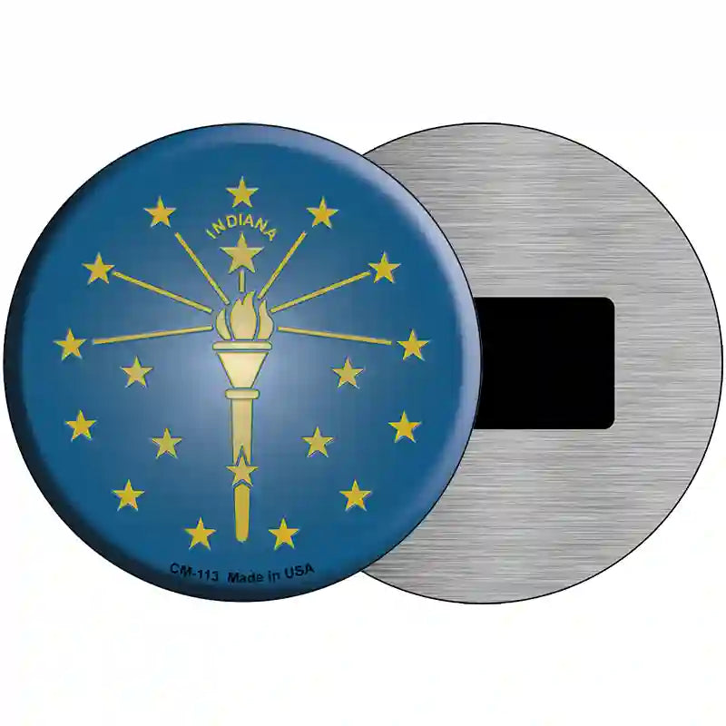 Indiana State Flag Metal Circular Sign 3.5" (CM)