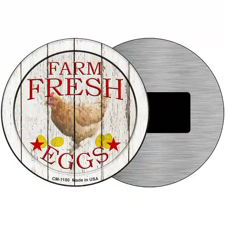 Farm Fresh Eggs Novelty Metal Circular Sign 3.5" (CM)