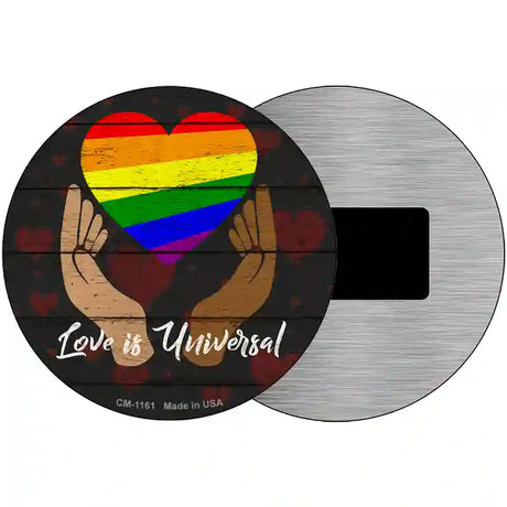 Love Is Universal Novelty Metal Circular Sign 3.5" (CM)