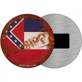 Mississippi Rusty Stamped Novelty Metal Circular Sign 3.5" (CM)