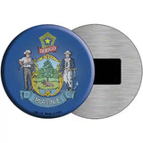 Maine State Flag Metal Circular Sign 3.5" (CM)