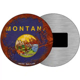 Montana Rusty Stamped Novelty Metal Circular Sign 3.5" (CM)