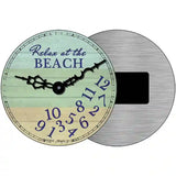 Relax At The Beach Novelty Metal Circular Sign 3.5" (CM)