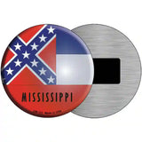 Mississippi State Flag Metal Circular Sign 3.5" (CM)