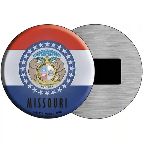 Missouri State Flag Metal Circular Sign 3.5" (CM)