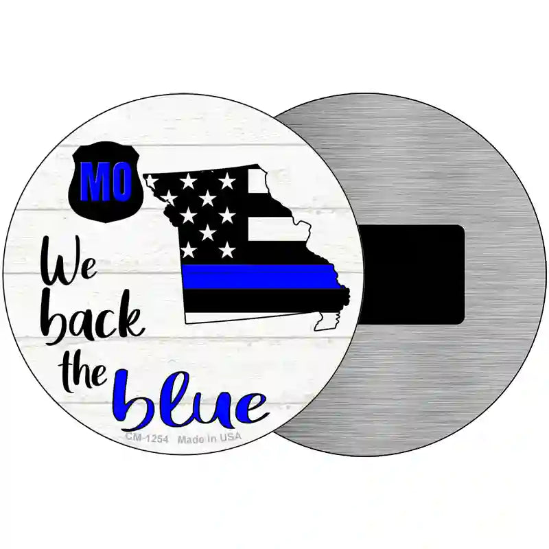 Missouri Back The Blue Novelty Circular Sign 3.5" (CM)