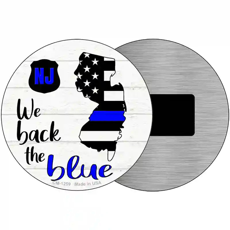 New Jersey Back The Blue Novelty Circular Sign 3.5" (CM)