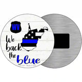 West Virginia Back The Blue Novelty Circular Sign 3.5" (CM)