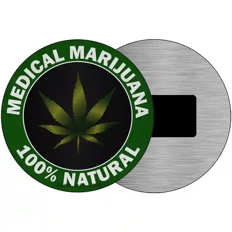 Medical Marijuana Novelty Metal Circle 3.5" (CM)