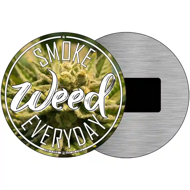 Smoke Weed Everyday Novelty Metal Circle 3.5" (CM)