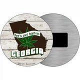 Lets Get High In Georgia Novelty Metal Circle 3.5" (CM)