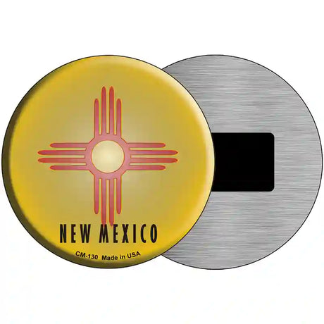 New Mexico State Flag Metal Circular Sign 3.5" (CM)