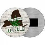 Lets Get High In New York Novelty Metal Circle 3.5" (CM)