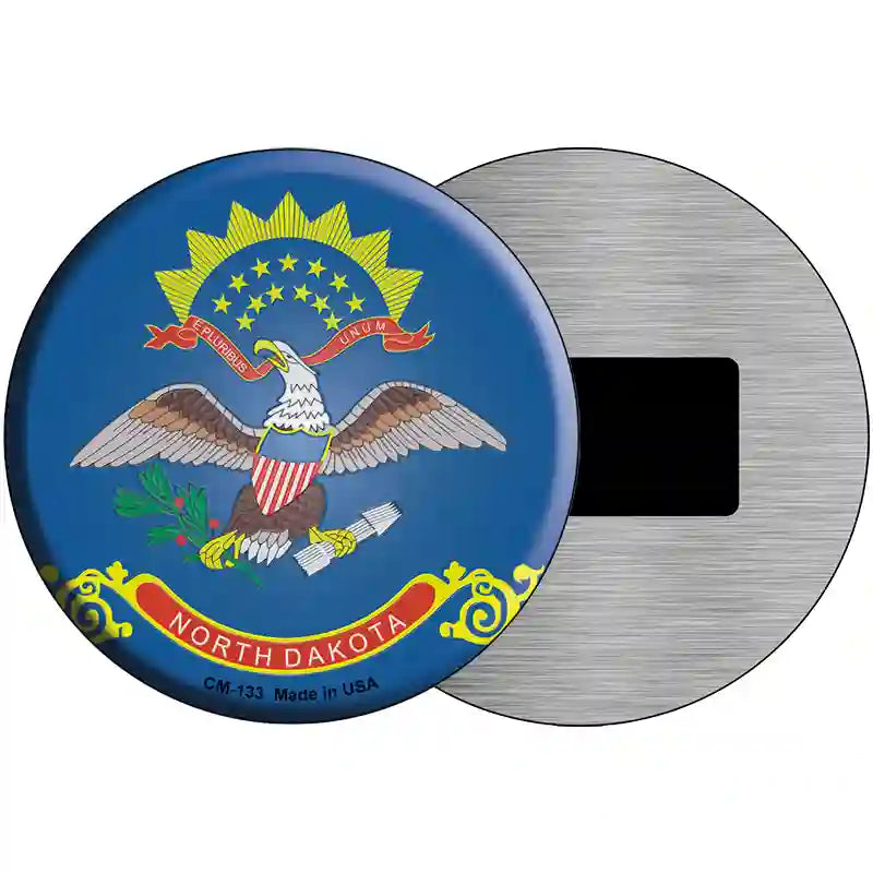 North Dakota State Flag Metal Circular Sign 3.5" (CM)