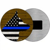 K9 Blue Line Novelty Metal Circular Sign 3.5" (CM)