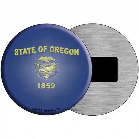 Oregon State Flag Metal Circular Sign 3.5" (CM)