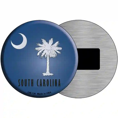 South Carolina State Flag Metal Circular Sign 3.5" (CM)