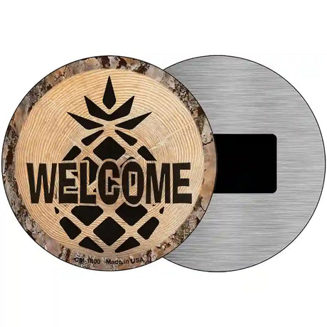 Welcome Pineapple Novelty Metal Circular Sign 3.5" (CM)