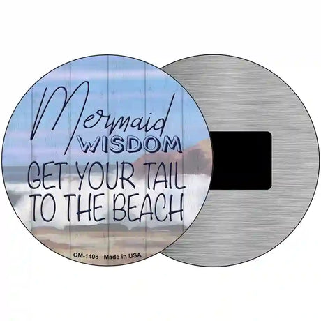 Mermaid Wisdom Novelty Metal Circular Sign 3.5" (CM)