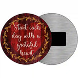 Grateful Heart Novelty Metal Circular Sign 3.5" (CM)