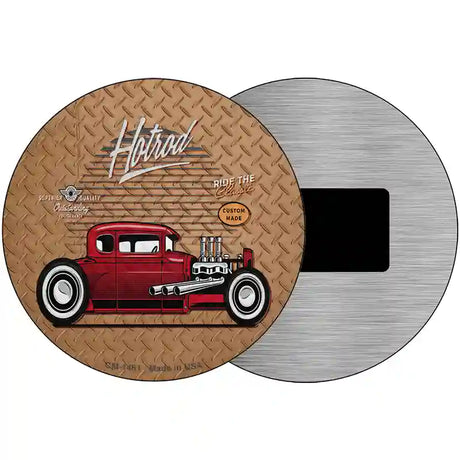 Ride The Classic Hotrod Novelty Metal Circular Sign 3.5" (CM)