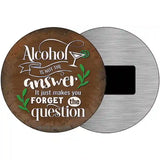 Forget The Question Novelty Metal Circular Sign 3.5" (CM)