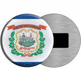 West Virginia State Flag Metal Circular Sign 3.5" (CM)