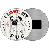 I Love My Baby Pug Novelty Metal Circle Sign 3.5" (CM)