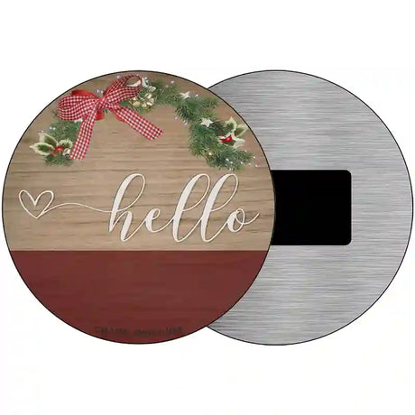 Heart Hello Novelty Metal Circle Sign 3.5" (CM)